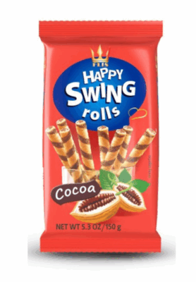 Happy SWING- KAKAÓ ízű krémmel töltött ostyarúd