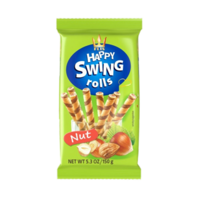 Happy SWING- MOGYORÓ ízű krémmel töltött ostyarúd