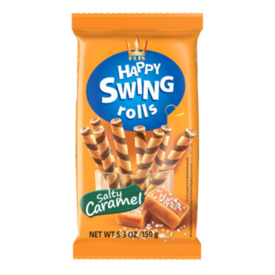 Happy SWING - SÓS KARAMELL ízű krémmel töltött ostyarúd