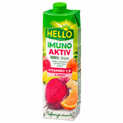 Hello 100 % IMUNO AKTIV - VEGYES GYÜMÖLCSLÉ CÉKLÁVAL