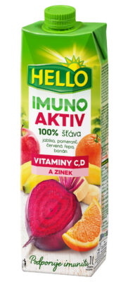 Hello 100 % IMUNO AKTIV - VEGYES GYÜMÖLCSLÉ CÉKLÁVAL