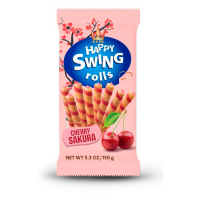 Happy SWING - CSERESZNYEVIRÁG ízű krémmel töltött ostyarúd